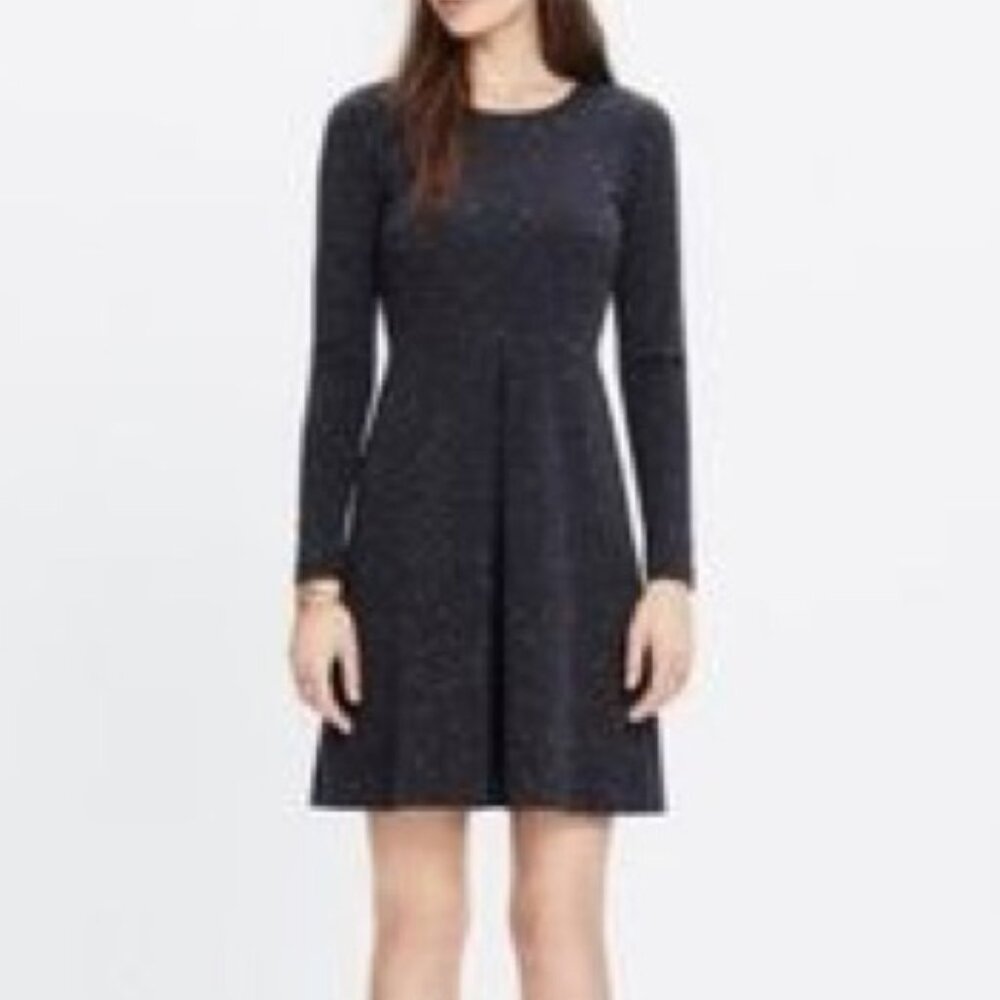 Madewell Charcoal Gia Marled Concept Stretch Longsleeve Dress Size 2